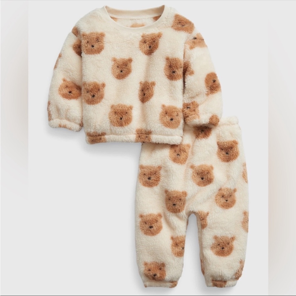 Baby Gap Sherpa Bear Matching Set 0-3 months